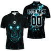 Miami Dolphins Lava Skull Personalized 3D All Over Print Polo Shirt with Breathable Fabric