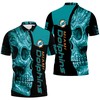 Miami Dolphins NFL Skull 3D Jersey Polo Shirt with Personalized Touch and All Over Print Design