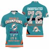 Miami Dolphins Super Bowl VII Champions 1972 Perfect Season Undefeated for Fan Polo Shirt