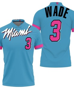 Miami Heat 2020 Blue City Edition All Over Print 3D Polo Shirt - Personalized 3D Polo Shirt with Athleisure Collar