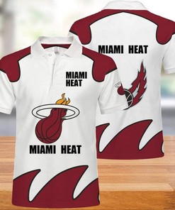 Miami Heat NBA 3D Polo Shirt with All Over Print for Casual Summer Wear by Top Branding Trends
