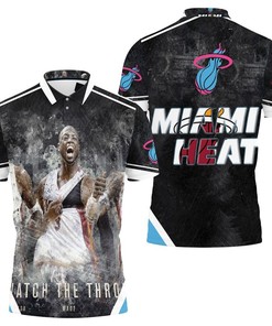 Miami Heat X Pink Panther 3 2021 Collection Black Jersey Inspired Style Polo Shirt All Over Print Shirt