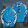 Miami Marlins All Over Print Sport Hoodie with Customizable Design