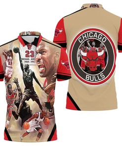 Michael Jordan #23 NBA Legend Player 1984-1993 Unique Polo Shirt in All Over Print Breathable Fabric
