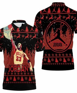 Michael Jordan Jump Shot Christmas Decor Polo Shirt All Over Print Shirt 3d T-shirt