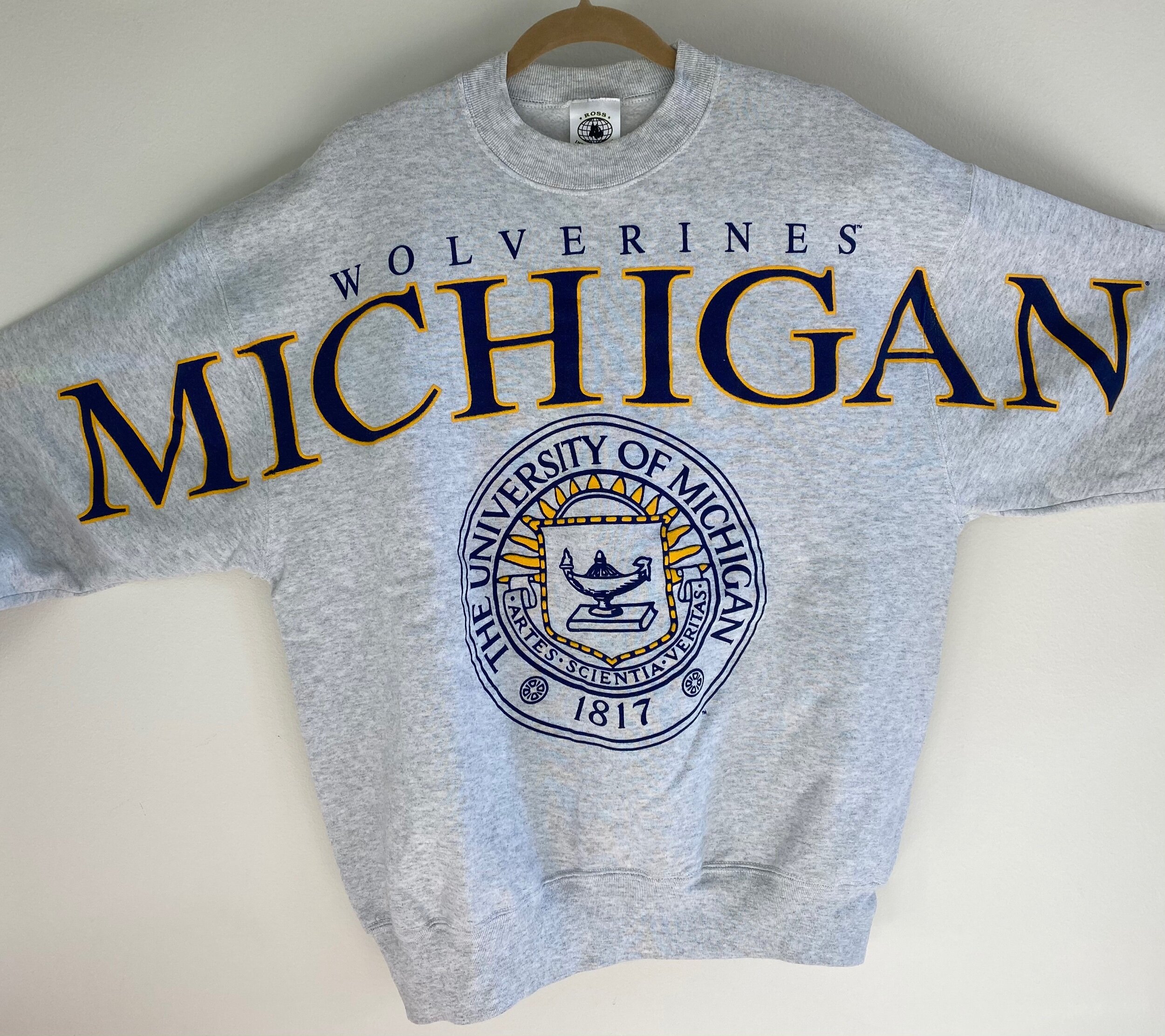 Michigan Spellout Crewneck Sweatshirt - The Ultimate Michigan Wolverines Apparel - Image 2