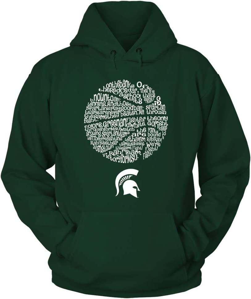 Michigan State Spartans Hoodie With Fight Song Inside Basketball Design, Perfect For Spartan Fans