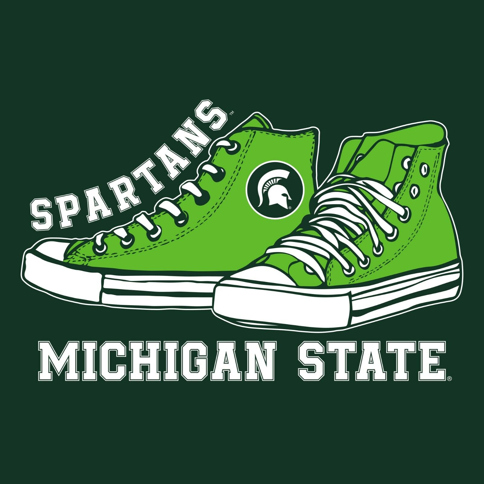 Michigan State Spartans Shadow Stretch Block Msu Spartans, Michigan State University Sweatshirt - Image 2