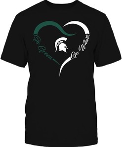 Michigan State Spartans Shirt Half Heart Perfect For Spartan Fans