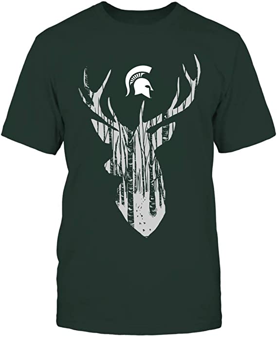 Michigan State Spartans Shirt With Hunting Forest Deer Design, Perfect For Spartan Fans