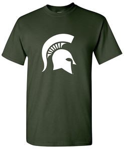 Michigan State Spartans Tilted Football Triblend Msu Spartans, Michigan State University Sweatshirt