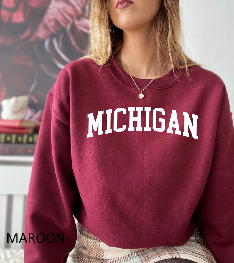 Michigan Sweatshirt Ideal Gift For Moms And Lovers Of Wolverines Football Michigan, Sweatshirt Gift, Football Mom Lover - Image 4
