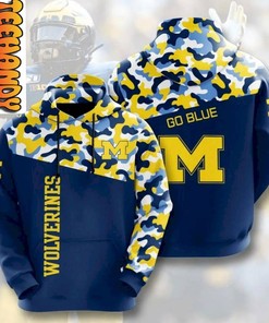 Michigan Wolverines All Over Print Sport Hoodie with Customizable Design