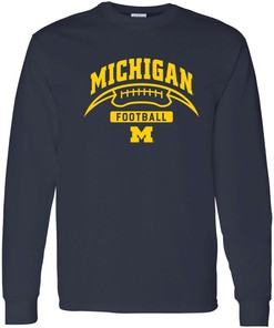 Michigan Wolverines Identity Stamp Michigan Fan Crewneck Shirt, Sports Team
