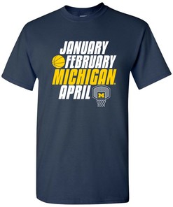 Michigan Wolverines Shadow Stretch Block Michigan Fan Crewneck Shirt, Sports Team
