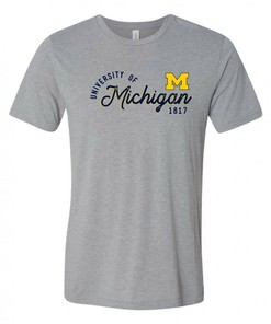 Michigan Wolverines University Block Michigan Fan Crewneck Shirt, Sports Team