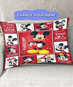 Mickey Mouse Quilt Pillow Case Set, Perfect for Your Baby's Mickey-Themed Nursery
