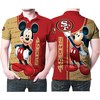 Mickey Mouse San Francisco 49ers NFL American Football Team Logo 3D Designed Allover Polo Shirt