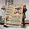 Mickey and Minnie Mouse Sherpa Fleece Disney Blanket, Perfect Anniversary Gift for Couples