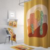Mid Century Desert Shower Curtain with Vintage-Inspired Bath Set