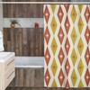 Mid Century Modern Atomic Diamonds Shower Curtain, Retro Bathroom Accessory for MCM Fans
