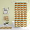 Mid Century Modern Bath Accessory Set, Waffle Weave Shower Curtain and Towels