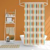 Mid Century Modern Bathroom Set, Waffle Weave Shower Curtain, Hand Towel, Bath Towel, Retro Accessories