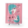 Mid Century Modern Boomerang Shower Curtain, Bring a Nostalgic Charm to Your Bathroom Decor