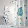 Mid Century Modern Cat Print Shower Curtain for Your Bathroom