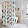 Mid Century Modern Flower Shower Curtain in Different Colors