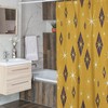 Mid Century Modern Inspired Shower Curtain, Vintage Bathroom Decor