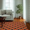Mid Century Modern Maximalist Rug for Bedroom and Living Room Decor with 70s Rugs for Living Room