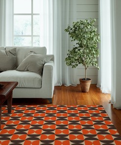 Mid Century Modern Maximalist Rug for Bedroom and Living Room Decor with 70s Rugs for Living Room