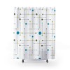 Mid Century Modern Neon Green Shower Curtain for Retro Bathroom
