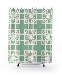 Mid Century Modern Palm Springs Breeze Block Shower Curtain, Bring a Chic and Invigorating Vibe to Your Bathroom Decor