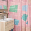 Mid Century Modern Retro Bathroom Decor Set with Shower Curtain, Tub Curtain, and Vintage Vibes