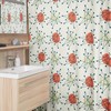 Mid Century Modern Shower Curtain, Atomic Star Bathroom Decor, Beige Retro Bathroom Accessory