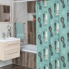 Mid Century Modern Shower Curtain, Atomic Star Design, Retro Bathroom Accessory