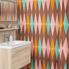 Mid Century Modern Shower Curtains, MCM Shower Accessory, Retro Bathroom Curtain with Timeless Design