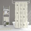 Mid Century Modern Spa Bathroom Set, Waffle Weave Shower Curtain, Hand Towel, Bath Towel