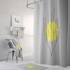 Mid Century Modern Sun Pattern Shower Curtain for Your Bathroom