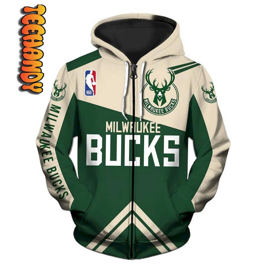 Milwaukee Bucks NBA All Over Print Hoodie 3D