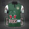 Milwaukee Bucks NBA Personalized All Over Print Polo Shirt in 3D