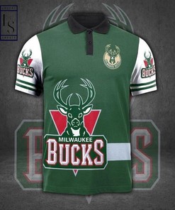 Milwaukee Bucks NBA Personalized All Over Print Polo Shirt in 3D