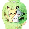 Mimikyu and Pikachu Hoodie 3D with All Over Print