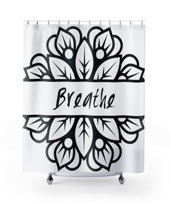 Mindfulness Boho Mandala Shower Curtain / Eclectic Bathroom Decor / New Home Gift