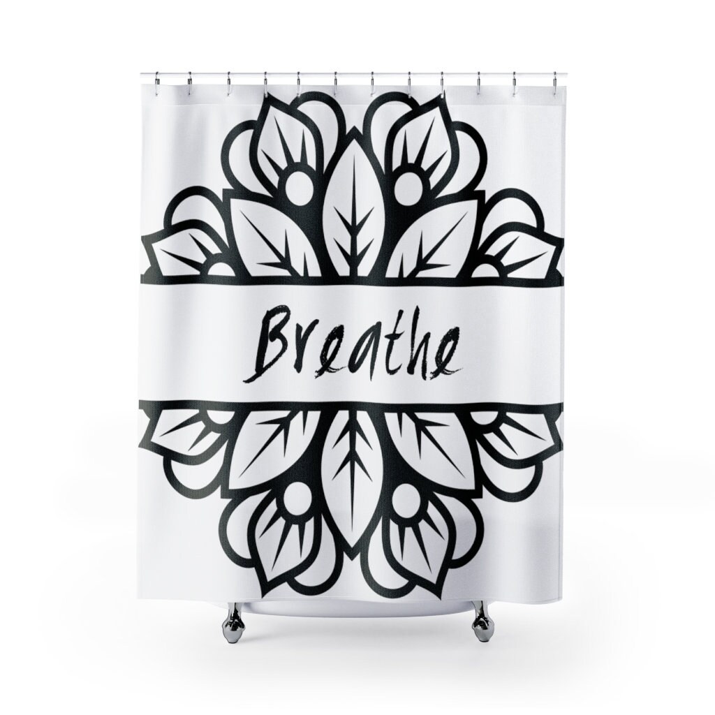 Mindfulness Boho Mandala Shower Curtain / Eclectic Bathroom Decor / New Home Gift