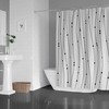 Minimalist Black and White Stripe Polka Dot Shower Curtain, Add a Modern Vibe to Your Bathroom
