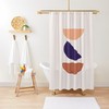 Minimalist Boho Shower Curtain - Featuring Sun and Moon Art and 100% Eco-Friendly Polyester