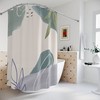 Minimalist Contemporary Art Abstract Art Shower Curtain or Mat, Neutral Warm Earth Tones